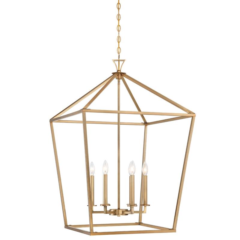 Savoy House 3-422-6 Townsend 6 Light 24" Wide Taper Candle Pendant - Warm Brass
