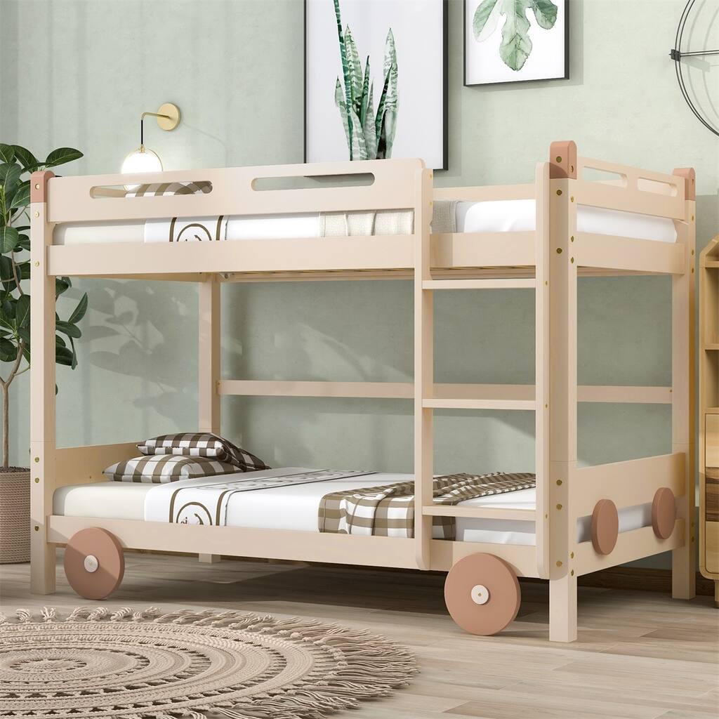 Merax Twin over Twin Car Shaped Convertible Bunk Bed