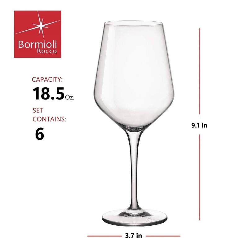 Bormioli Rocco Set of 6 Electra Wine Glasses