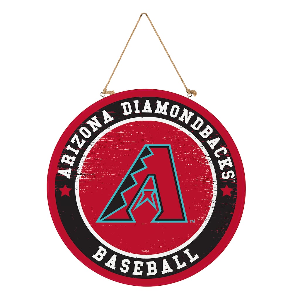 Arizona Diamondbacks Wooden Door Decor Wall Sign - Multi-Color