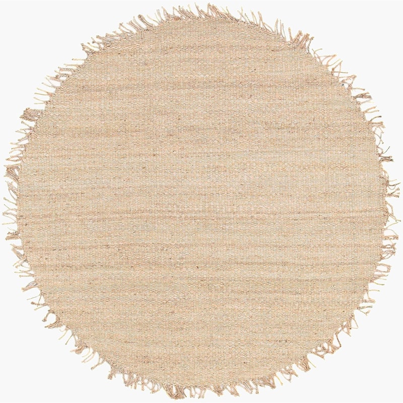 Livabliss Casual Jute Stripe Area Rug - 8' x 8' Round - Pine