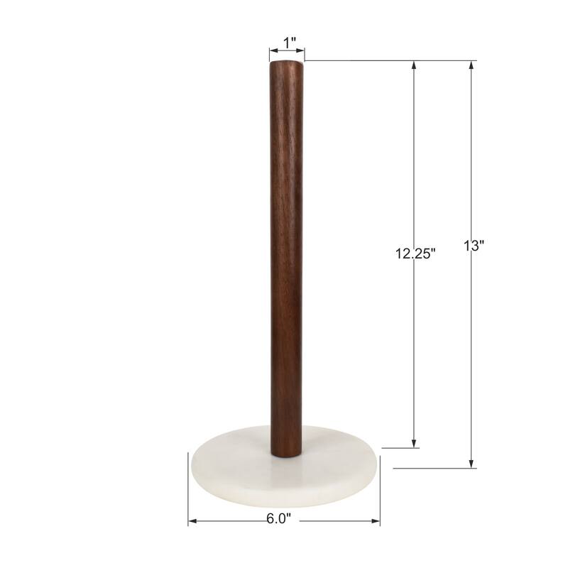 happimess, Avery Metal with Non Slip Weighted Marble Base Paper Towel Holder
