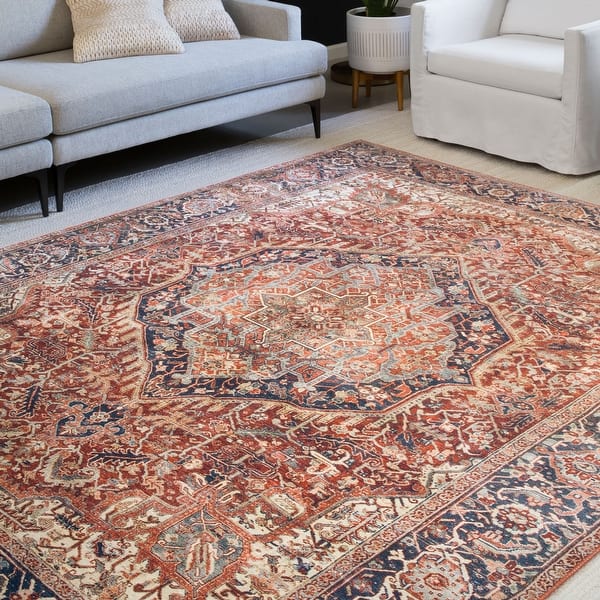 slide 2 of 20, Alexander Home Isabelle Traditional Vintage Border Printed Area Rug