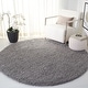 preview thumbnail 11 of 89, SAFAVIEH Venus Shag Kiwako 1.75-inch Thick Rug 6'7" Round - Light Grey - Round
