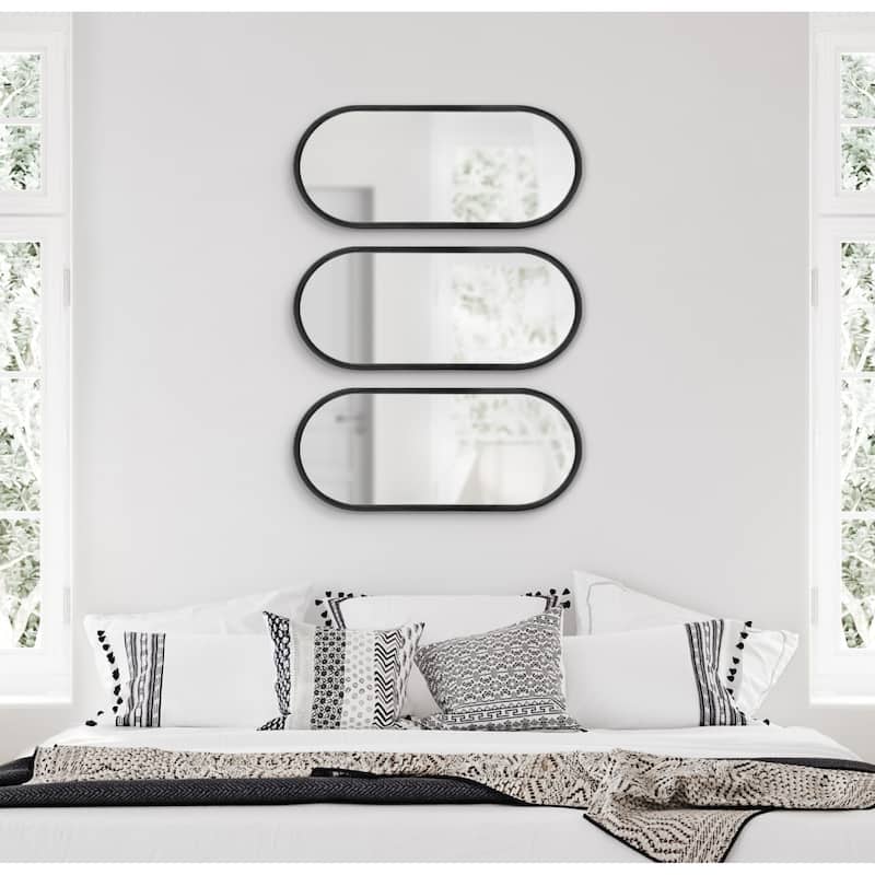 Kate and Laurel Caskill Capsule Framed Wall Mirror Set - 3 Piece