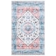 preview thumbnail 10 of 8, SAFAVIEH Washable Printed Rug Karnit Oriental Distressed Rug 5' x 8' - Turquoise/Red - Rectangle