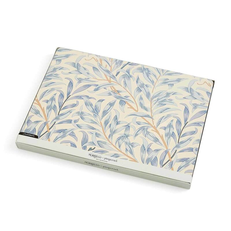 Pimpernel Set of 4 Morris and Co Willow Bough Blue Placemats - 15.7 Inch x 11.7 Inch