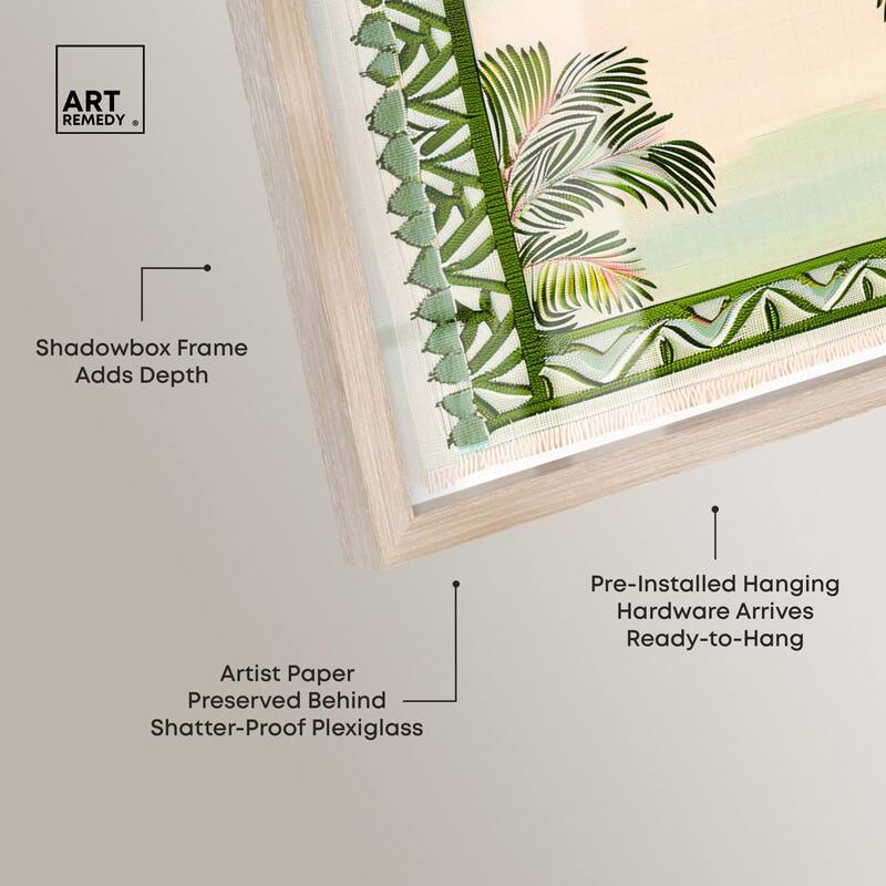Palm View Vista Shadowbox by Art Remedy