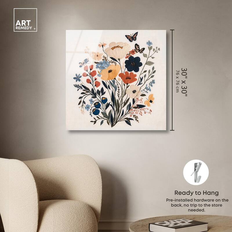 Garden of Threads I Acrylic by Art Remedy, Ready to Hang