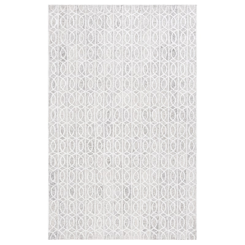 SAFAVIEH Handmade Ebony Giseltraud Modern Wool Rug - 3' x 5' - Natural/Ivory