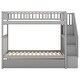 preview thumbnail 9 of 7, Gray Twin over Twin Bunk Bed with Trundle and Storage