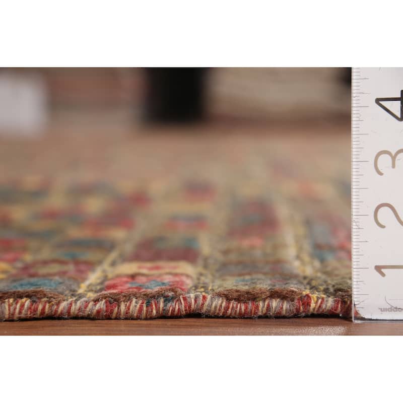 All-Over Checkered Moroccan Modern Area Rug Hand-Knotted Wool Carpet - 7'10"x 10'2"