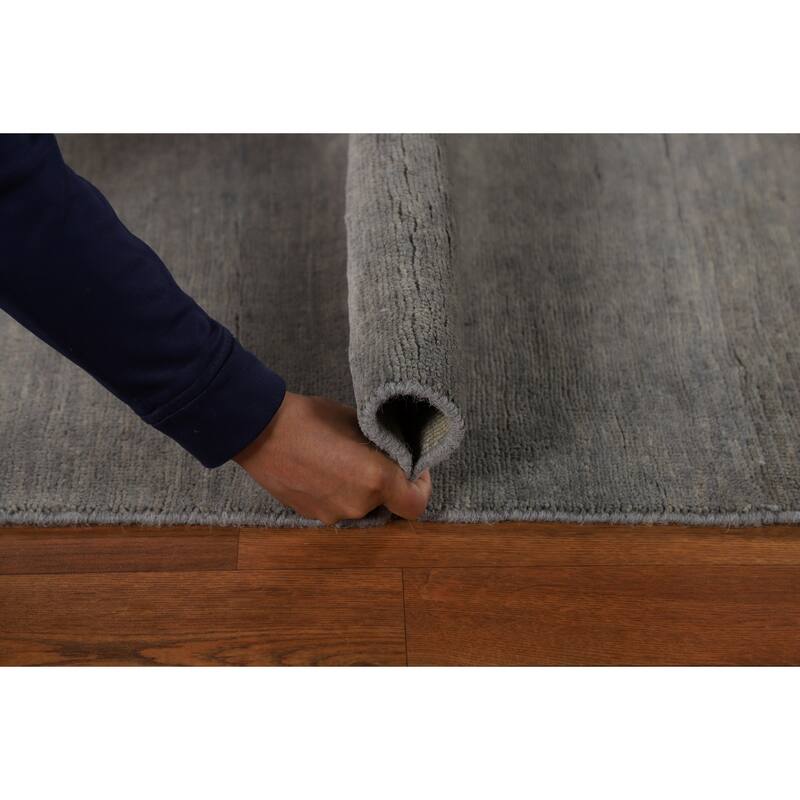 Contemporary Gabbeh Runner Rug Hand-Knotted Wool Carpet - 2'8"x 9'5"