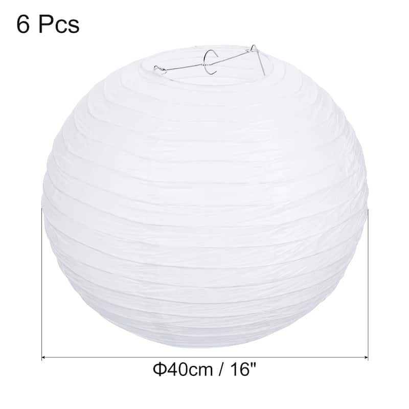 6pcs 16 Inch Folding Hanging Paper Lanterns for Wedding Home Party