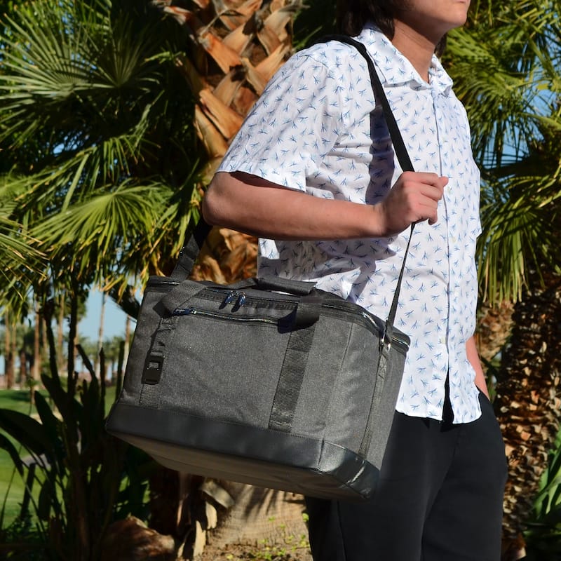 Picnic at Ascot - Folding Cooler Bag - Grey/Black