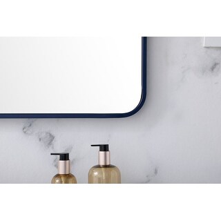Elegant Lighting MR803640 Evermore 36" x 40" Rectangular Metal Framed