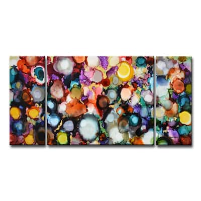 'Festive Jewels' 3 Pc Wrapped Canvas Wall Art Set by Norman Wyatt Jr.