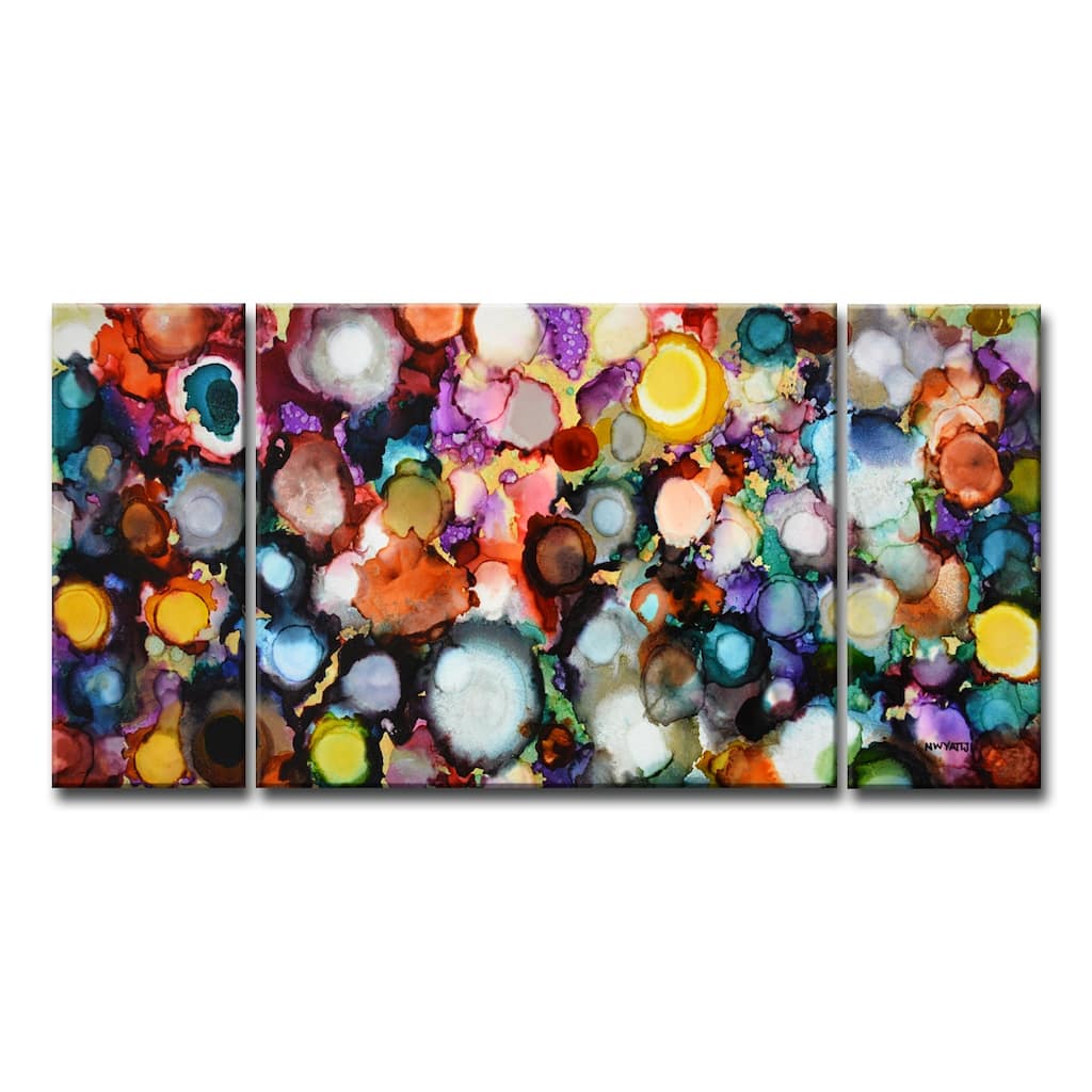 'Festive Jewels' 3 Pc Wrapped Canvas Wall Art Set by Norman Wyatt Jr.