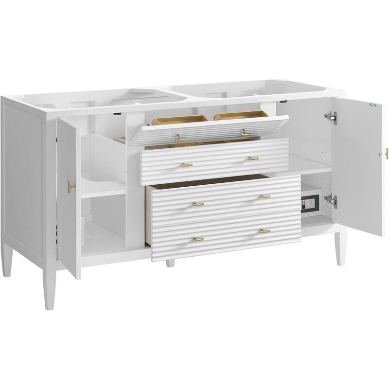 James Martin Vanities 485-V60D-FEJP Myrrin 60" Free Standing Double