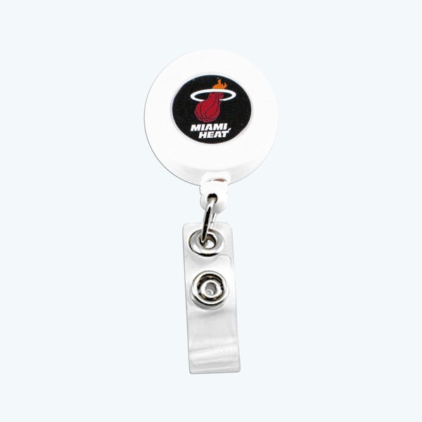 Miami Heat Retractable Badge Reel Id Ticket Clip