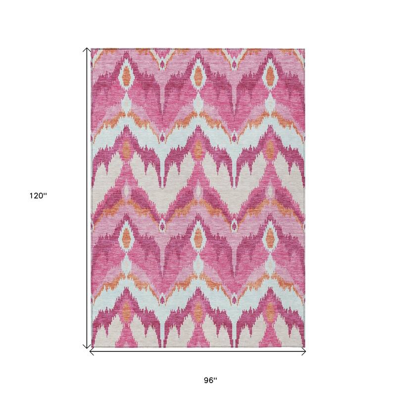 HomeRoots Ikat Transitional Rectangle Outdoor Rug