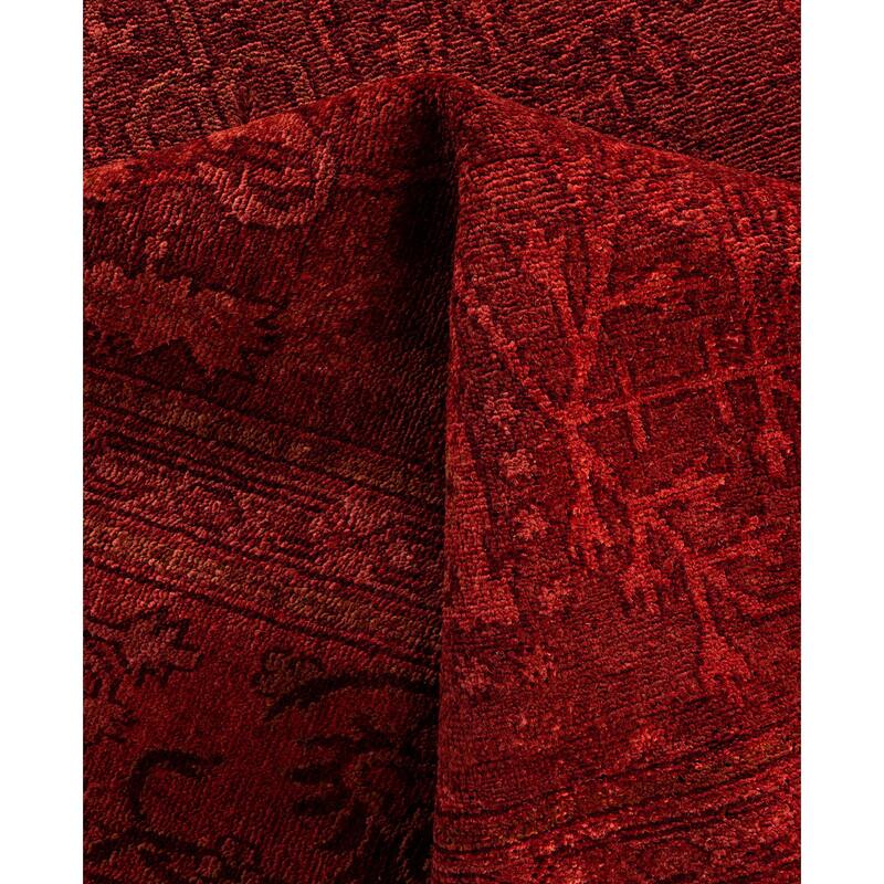 Overdyed One-of-a-Kind Hand-Knotted Area Rug - Red - 5' 3" x 7' 10"