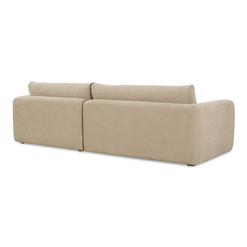NADAAL STUDIOS Talorin Left-Facing Sectional Sofa, Wide Chaise Seating, Seats 4, Heritage Pink Chenille Fabric