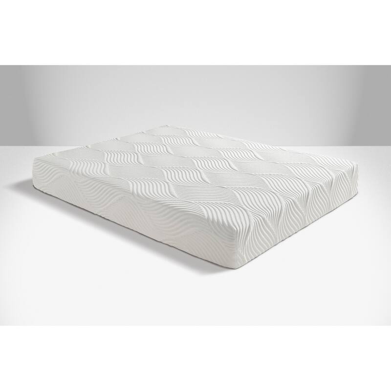 10-inch California King Size Bed Mattress Gel-Infused Memory Foam Mattress, Firm, White, Mattress in a Box