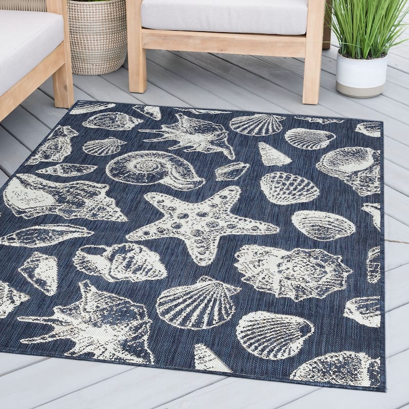 Exo Coastal Graphic Print Indoor/Outdoor Area Rug Bed Bath & Beyond