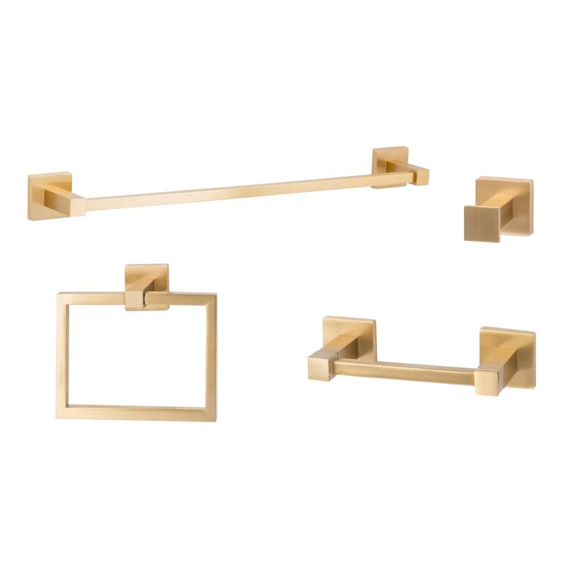 Sure-Loc VR-SET-PH2PV Vlora 4 Piece Bathroom Package with 30" Towel - Satin Brass