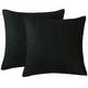 preview thumbnail 1 of 39, Subrtex Throw Pillow Simple Square Covers,2pcs Black