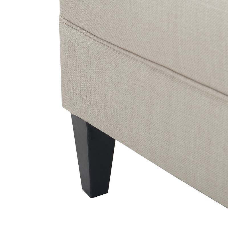 Serta Copenhagen Tufted Armless Accent Chair with Cushioned Seat and Padded Back, Slipper Chair, Compact Profile, Sleek Lines