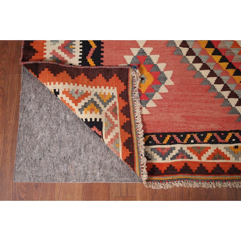 Tribal Kilim Qashqai Persian Vintage Rug Flatweave Wool Carpet - 5'2"x 8'2"