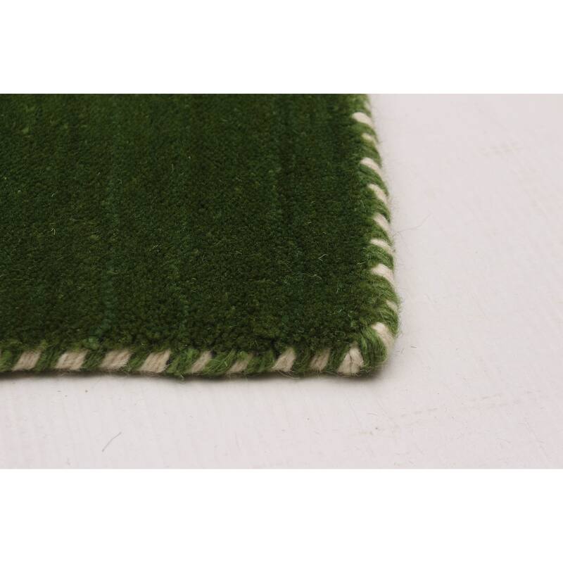 Kashkuli Gabbeh Green Rug 2'6" x 9'10" - 2'6 x 9'10
