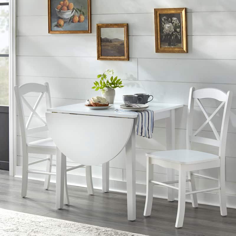 Simple Living Country Cottage Drop Leaf 3-piece Dining Set