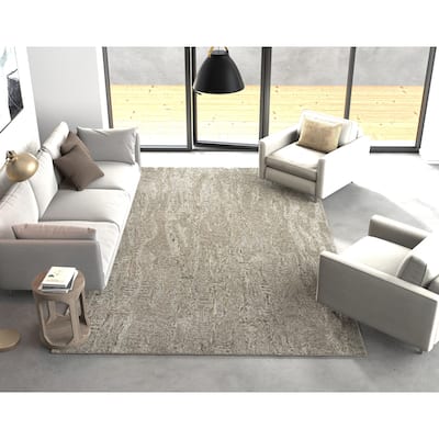 Carbon Loft Streaya Natural Stone Handmade Wool Rug