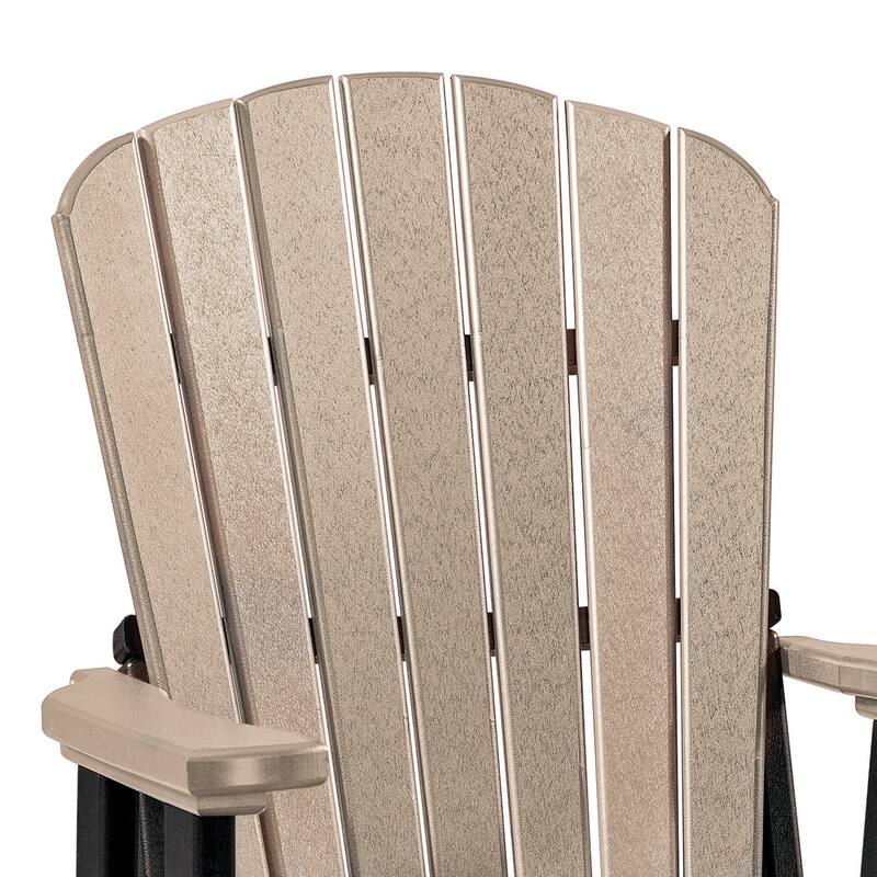 OS Home and Office Model Fan Back Swivel Glider in Weatherwood with a black base