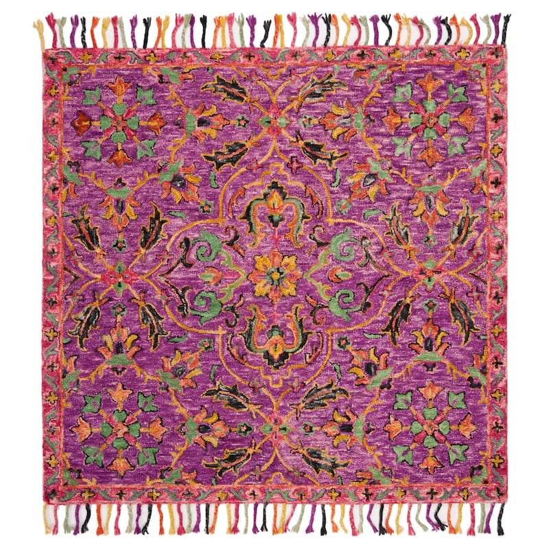 SAFAVIEH Handmade Blossom Sila Modern Floral Wool Rug