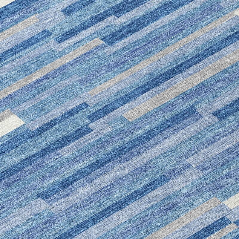 Machine Washable Indoor/ Outdoor Chantille Stripes Modern Rug