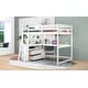 preview thumbnail 25 of 34, Stylish & Simple Full Size Loft Bed with Desk and Shelves, 2 Built-in Drawers, Safety Guaranteed, Multifunctionl Design, Gray