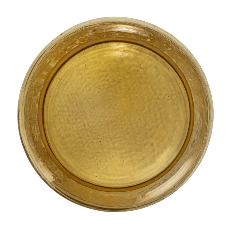 Hammered Glass Jar with Mango Wood Lid