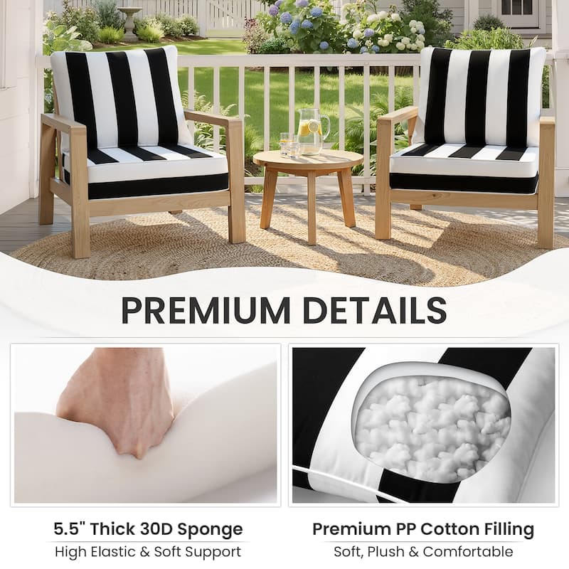 Crestlive Products Outdoor Premium Deep Seat Cushion Set