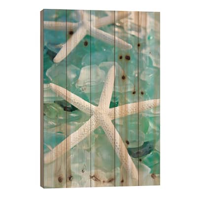 Seaglass 1 Print On Wood by Alan Blaustein - Multi-Color