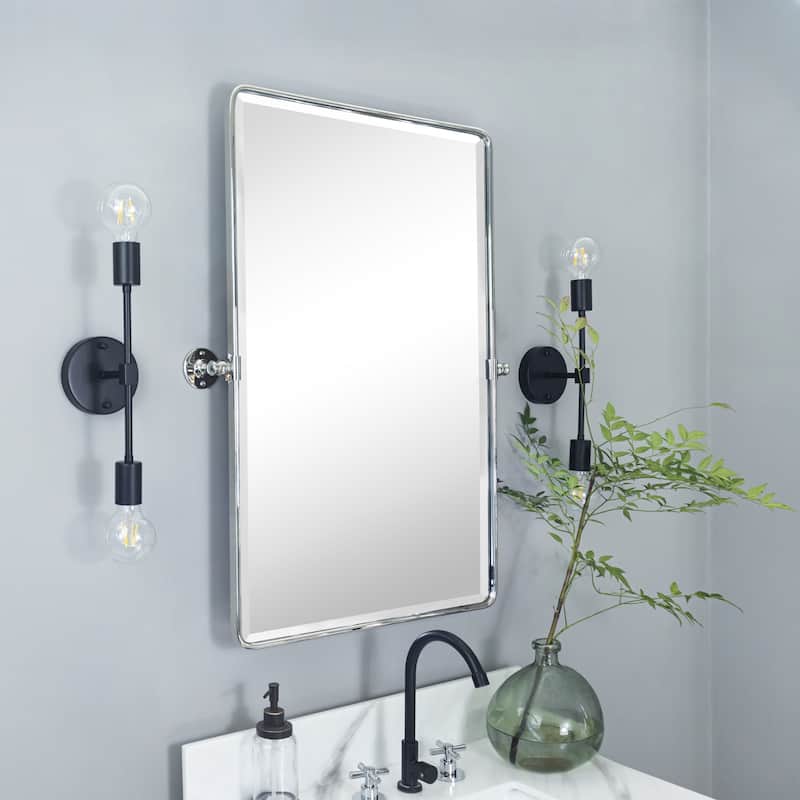 TEHOME Woodvale Rectangle Vertical Metal Wall Mirrors