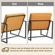 preview thumbnail 100 of 108, Glitzhome Set of Two 30.5"H Mid-Century PU Leather Tufted Accent Chairs