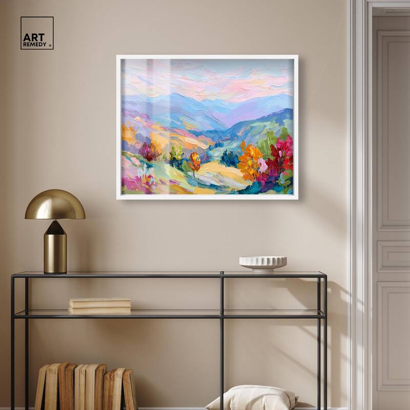 Colorful Valley I Shadowbox by Art Remedy