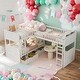 preview thumbnail 2 of 22, Twin Size Bunk Bed with a Loft Bed attached, with Two Drawers,Unique Bunk Bed Design,Includes Two Drawers Can Storage,2 Color