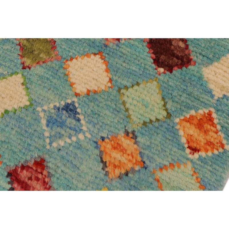 Boho Chic Balochi Yu Blue/Rust Hand Knotted Wool Rug - 4'9'' x 8'1''