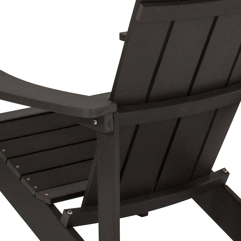 Outdoor All-Weather Poly Resin Wood Adirondack Chair - 29.5"W x 33.5"D x 35"H