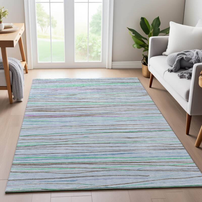 Premium Washable Super Soft Stripes Mayfield Rug